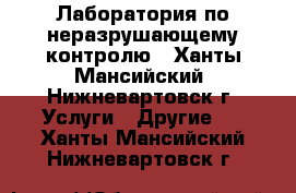 Лаборатория по неразрушающему контролю - Ханты-Мансийский, Нижневартовск г. Услуги » Другие   . Ханты-Мансийский,Нижневартовск г.